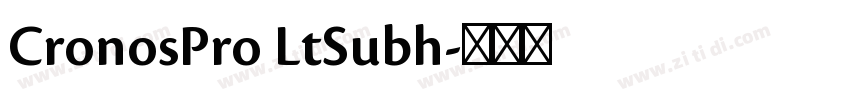 CronosPro LtSubh字体转换